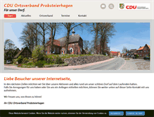 Tablet Screenshot of cdu-probsteierhagen.de